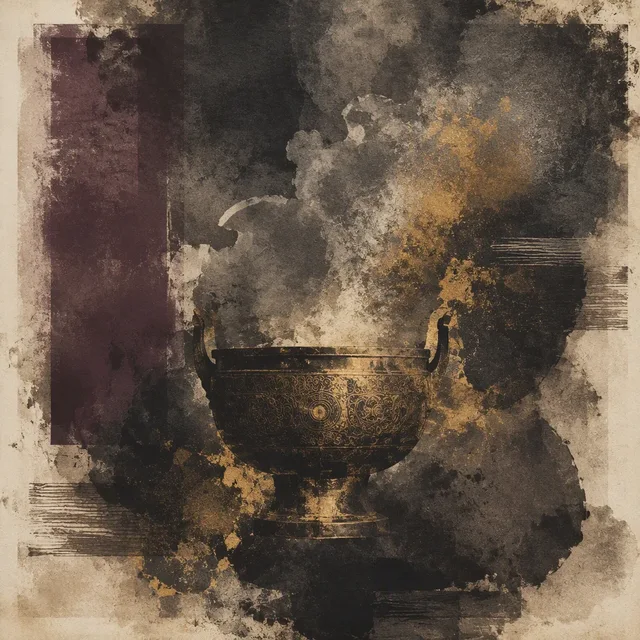 Auric Smoke Monoprint style artwork preview