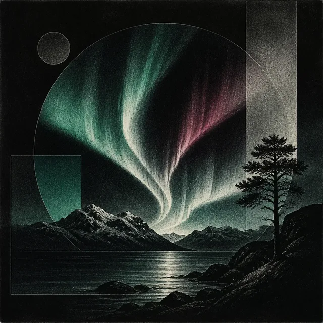 Aurora Mezzotint style artwork preview