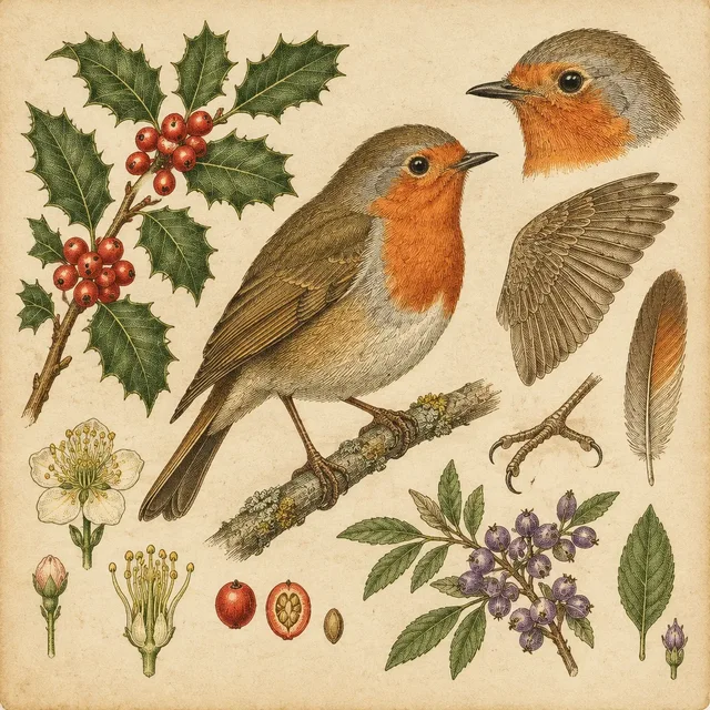 Botanical Chromolithograph style artwork preview