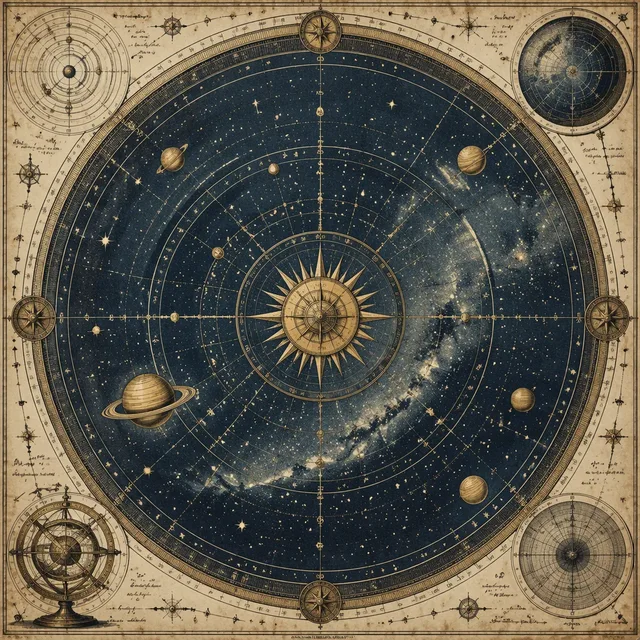 Celestial Map Engraving style artwork preview