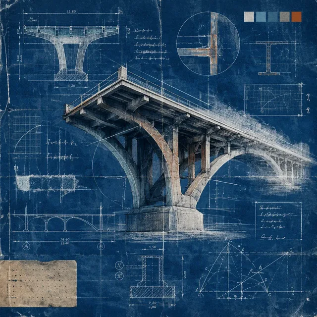 Chalked Blueprint style artwork preview