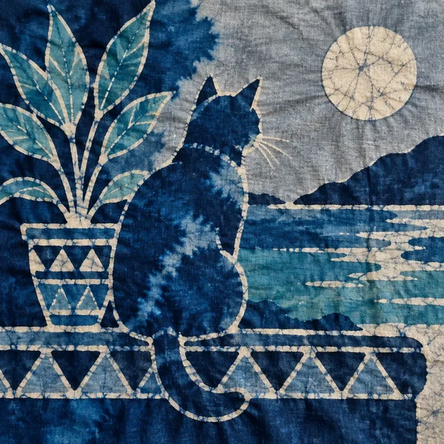 Cobalt Wax Batik style artwork preview