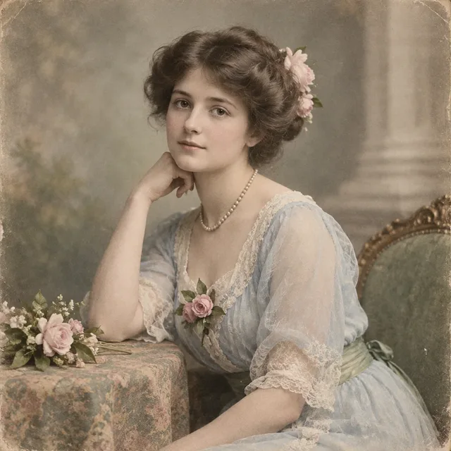 Edwardian Hand-Tinted Photograph style artwork preview