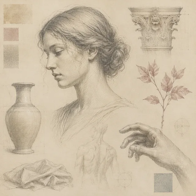 Ivory Point Silverpoint style artwork preview
