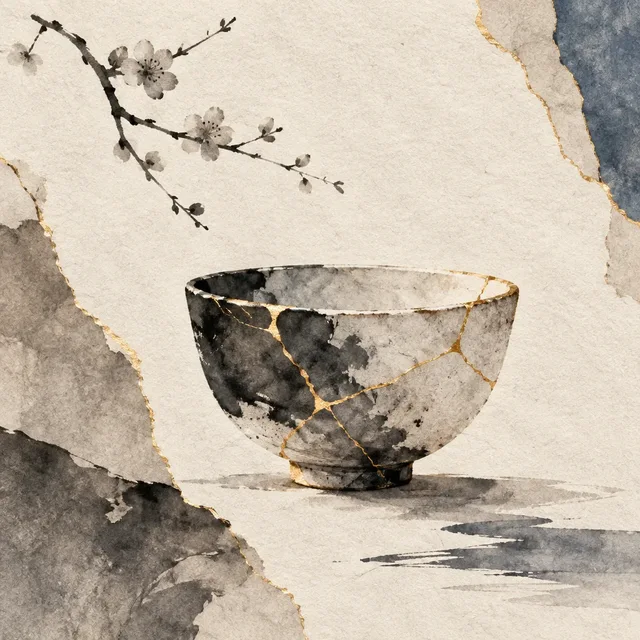 Kintsugi Ink Wash style artwork preview