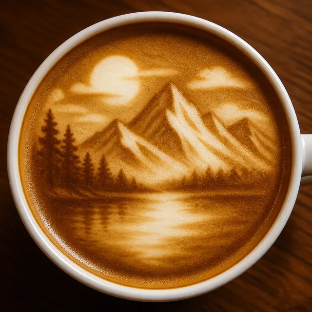 Latte Art style artwork preview