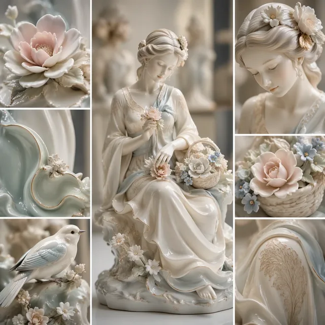 Lladró-style Porcelain style artwork preview