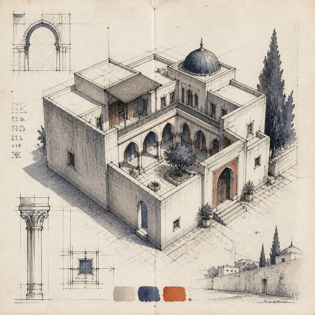 Measured Architectural Sketchbook style artwork preview