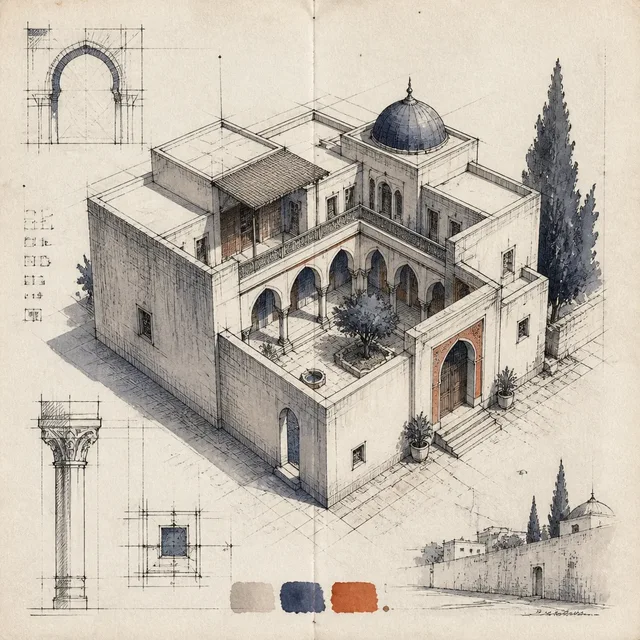 Measured Architectural Sketchbook style artwork preview