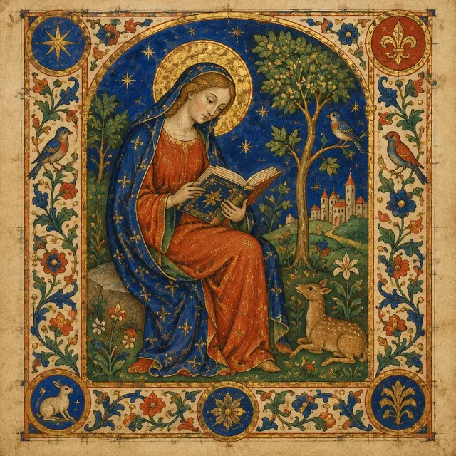 Medieval Illuminated Vellum style artwork preview
