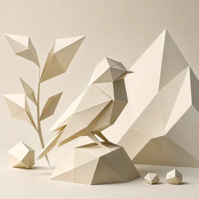 Origami style artwork preview