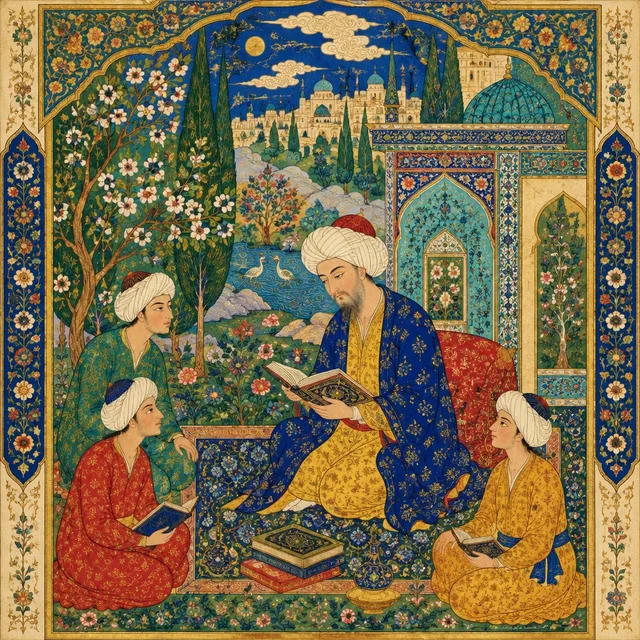Persian Miniature Painting style artwork preview