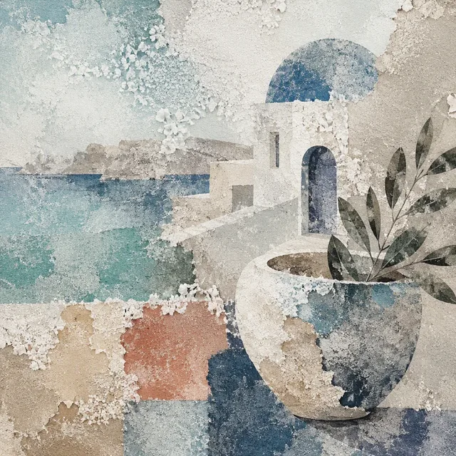 Salt-Crystal Gouache style artwork preview