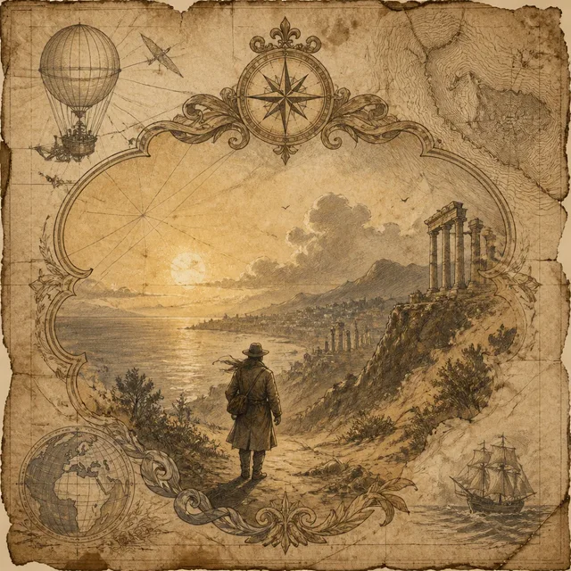Sepia Wind Cartouche style artwork preview