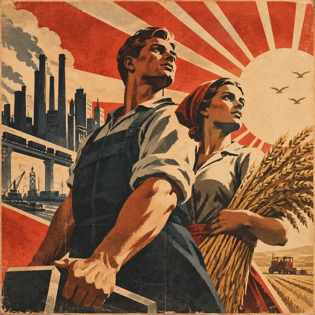 Soviet Propaganda Poster style artwork preview