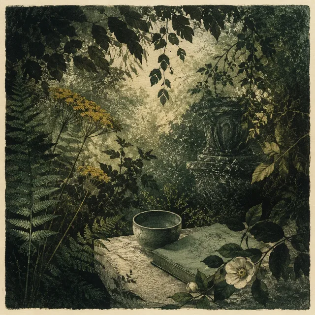 Verdant Aquatint Garden style artwork preview