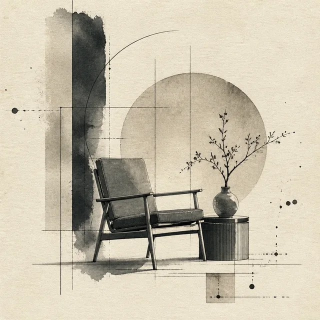 Wabi-sabi style artwork preview